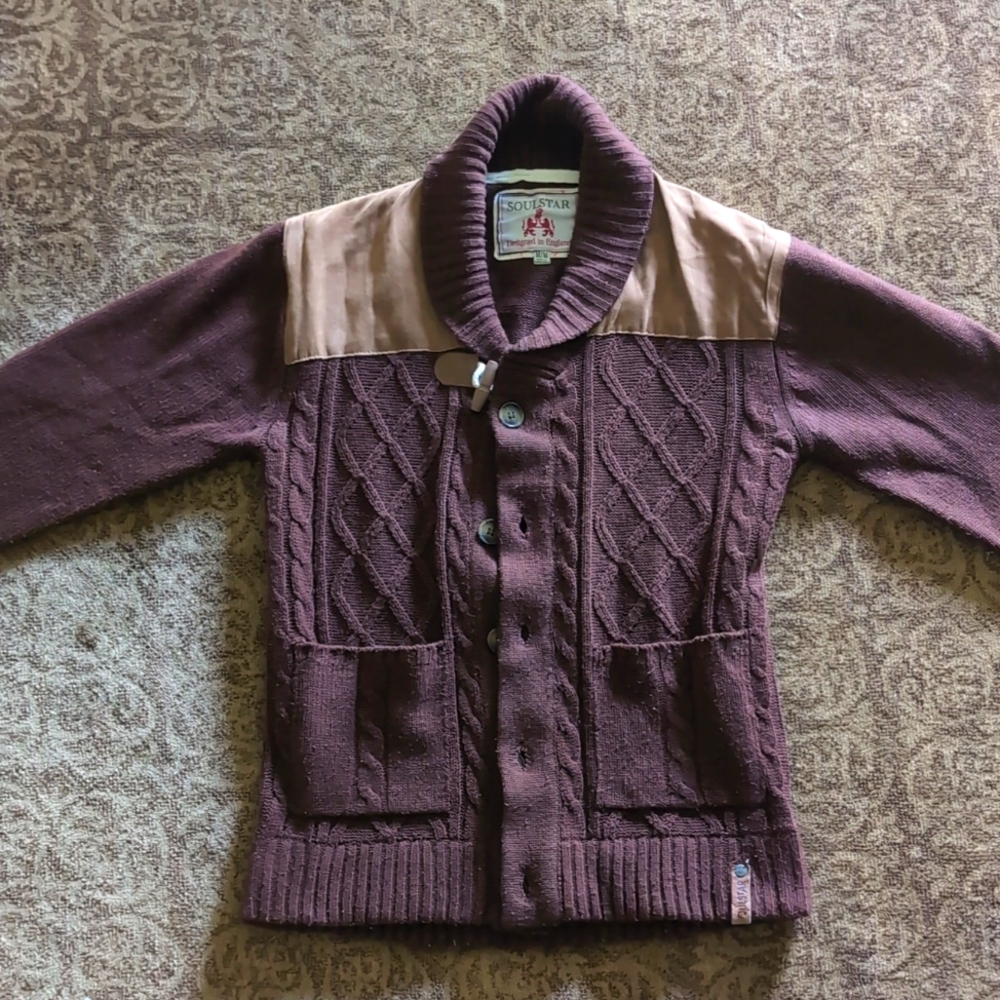 SoulStar Maroon Cardigan, medium